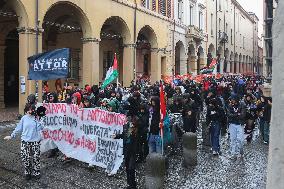 Protests Against Relations Between Israel and The University of Bologna - Italy