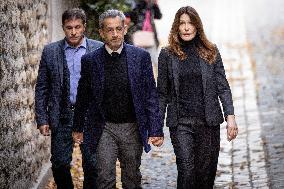 Former French President Nicolas Sarkozy Incarceration at Prison de la Sante AJ