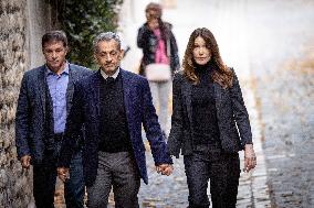 Former French President Nicolas Sarkozy Incarceration at Prison de la Sante AJ