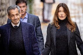 Former French President Nicolas Sarkozy Incarceration at Prison de la Sante AJ