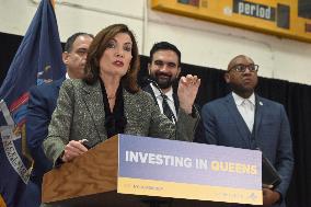 Hochul Joint Appearance with Mamdani in Queesn, NY