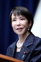 Japan's new PM Takaichi holds press conference