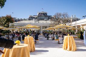 President Trump At Lunch With Republican Senators In The Rose Garden - DC