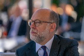 President Trump At Lunch With Republican Senators In The Rose Garden - DC