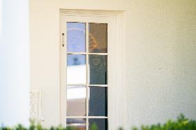 President Trump At Lunch With Republican Senators In The Rose Garden - DC