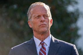 President Trump At Lunch With Republican Senators In The Rose Garden - DC