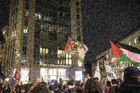 Pro-Palestine Rally Held Outside American Consulate - Milan