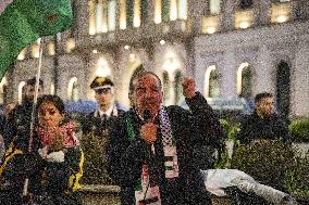 Pro-Palestine Rally Held Outside American Consulate - Milan