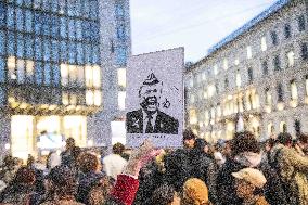 Pro-Palestine Rally Held Outside American Consulate - Milan