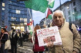 Pro-Palestine Rally Held Outside American Consulate - Milan