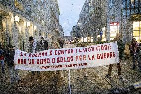 Pro-Palestine Rally Held Outside American Consulate - Milan