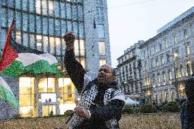 Pro-Palestine Rally Held Outside American Consulate - Milan