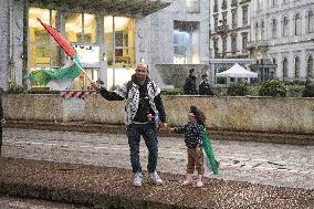 Pro-Palestine Rally Held Outside American Consulate - Milan