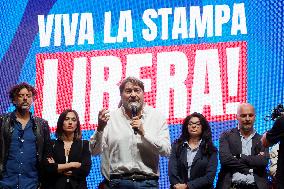 Press Freedom Rally Following Sigfrido Ranucci Attack - Rome