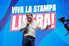 Press Freedom Rally Following Sigfrido Ranucci Attack - Rome