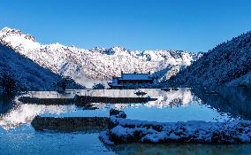 A Colorful Pond Cluster After Snow - China