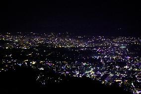 Residential Areas Illuminated During Diwali Festival - India