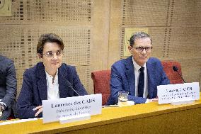 Laurence de Cars At Hearing After Robbery at the Louvre Museum - Paris AJ