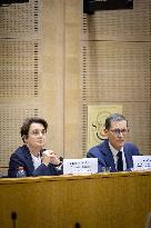 Laurence de Cars At Hearing After Robbery at the Louvre Museum - Paris AJ