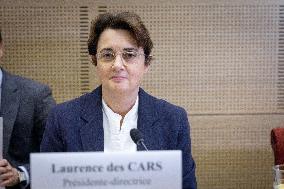 Laurence de Cars At Hearing After Robbery at the Louvre Museum - Paris AJ