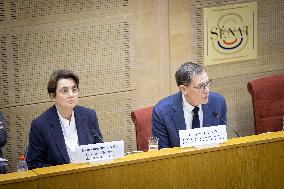 Laurence de Cars At Hearing After Robbery at the Louvre Museum - Paris AJ