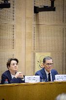 Laurence de Cars At Hearing After Robbery at the Louvre Museum - Paris AJ