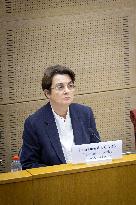 Laurence de Cars At Hearing After Robbery at the Louvre Museum - Paris AJ