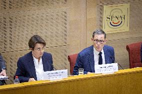 Laurence de Cars At Hearing After Robbery at the Louvre Museum - Paris AJ