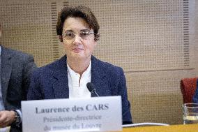 Laurence de Cars At Hearing After Robbery at the Louvre Museum - Paris AJ