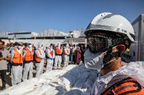 Bodies of Unidentified Victims Handed Over by Israel - Gaza Strip