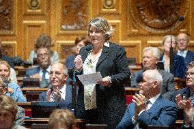 Session of questions to the government at The French Senate - Paris AJ