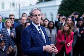 Scott Bessent Speaks to Media Outside West Wing