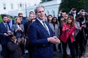 Scott Bessent Speaks to Media Outside West Wing