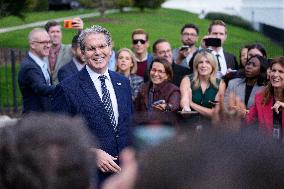 Scott Bessent Speaks to Media Outside West Wing