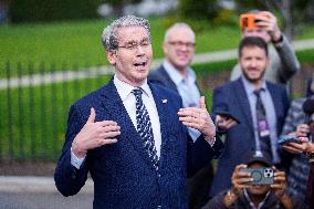 Scott Bessent Speaks to Media Outside West Wing