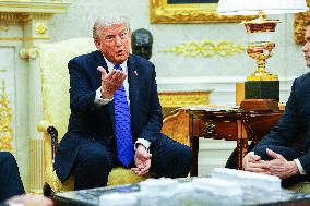 Trump Meets Rutte of NATO in the Oval Office