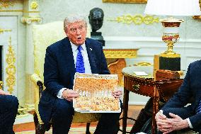 Trump Meets Rutte of NATO in the Oval Office