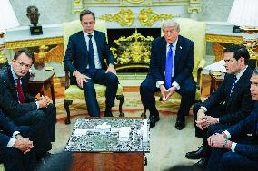 Trump Meets Rutte of NATO in the Oval Office