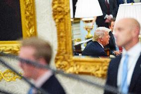 Trump Meets Rutte of NATO in the Oval Office