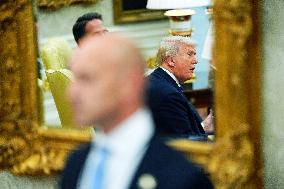 Trump Meets Rutte of NATO in the Oval Office