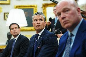 Trump Meets Rutte of NATO in the Oval Office