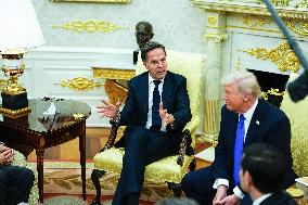 Trump Meets Rutte of NATO in the Oval Office