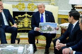 Trump Meets Rutte of NATO in the Oval Office