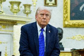 Trump Meets Rutte of NATO in the Oval Office