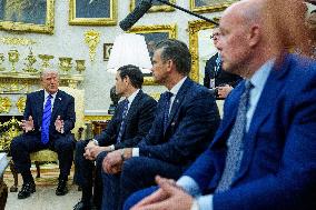 Trump Meets Rutte of NATO in the Oval Office