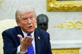 Trump Meets Rutte of NATO in the Oval Office