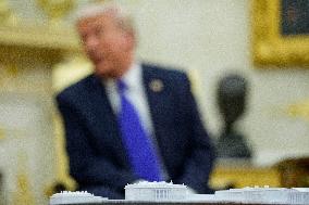 Trump Meets Rutte of NATO in the Oval Office