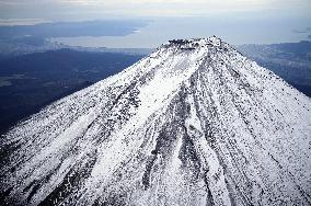 Snowcap on Japan's Mt. Fuji
