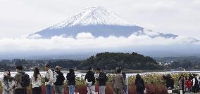 Snowcap on Japan's Mt. Fuji