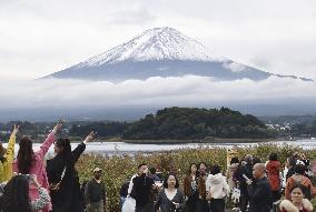 Snowcap on Japan's Mt. Fuji